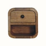 Hamade Open Wall-Mounted Bedside Table, Mini - Natural