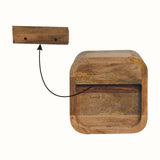 Hamade Open Wall-Mounted Bedside Table, Mini - Natural