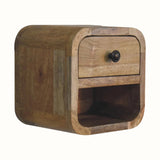 Hamade Open Wall-Mounted Bedside Table, Mini - Natural