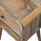 Hamade Bedside Table with Open Shelf, Medium -  Natural