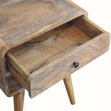 Hamade Bedside Table with Open Shelf, Medium -  Natural