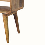 Hamade Bedside Table with Open Shelf, Medium -  Natural