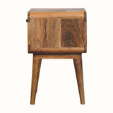 Hamade Bedside Table with Open Shelf, Medium -  Natural