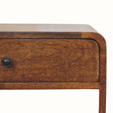 Hamade Bedside Table with Open Shelf, Medium - Chestnut