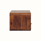 Hamade Open Wall-Mounted Bedside Table, Large - Chestnut