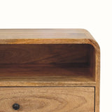 Hamade Open Wall-Mounted Bedside Table, Large - Natural