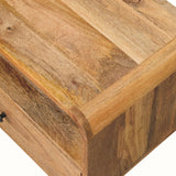 Hamade Open Wall-Mounted Bedside Table, Large - Natural