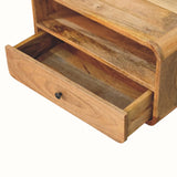 Hamade Open Wall-Mounted Bedside Table, Large - Natural