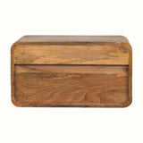 Hamade Open Wall-Mounted Bedside Table, Large - Natural