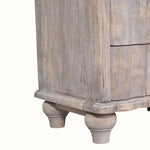Emile 3 Drawer Bedside Table, Medium - Acid Wash