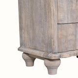 Emile 3 Drawer Bedside Table, Medium - Acid Wash