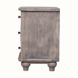 Emile 3 Drawer Bedside Table, Medium - Acid Wash