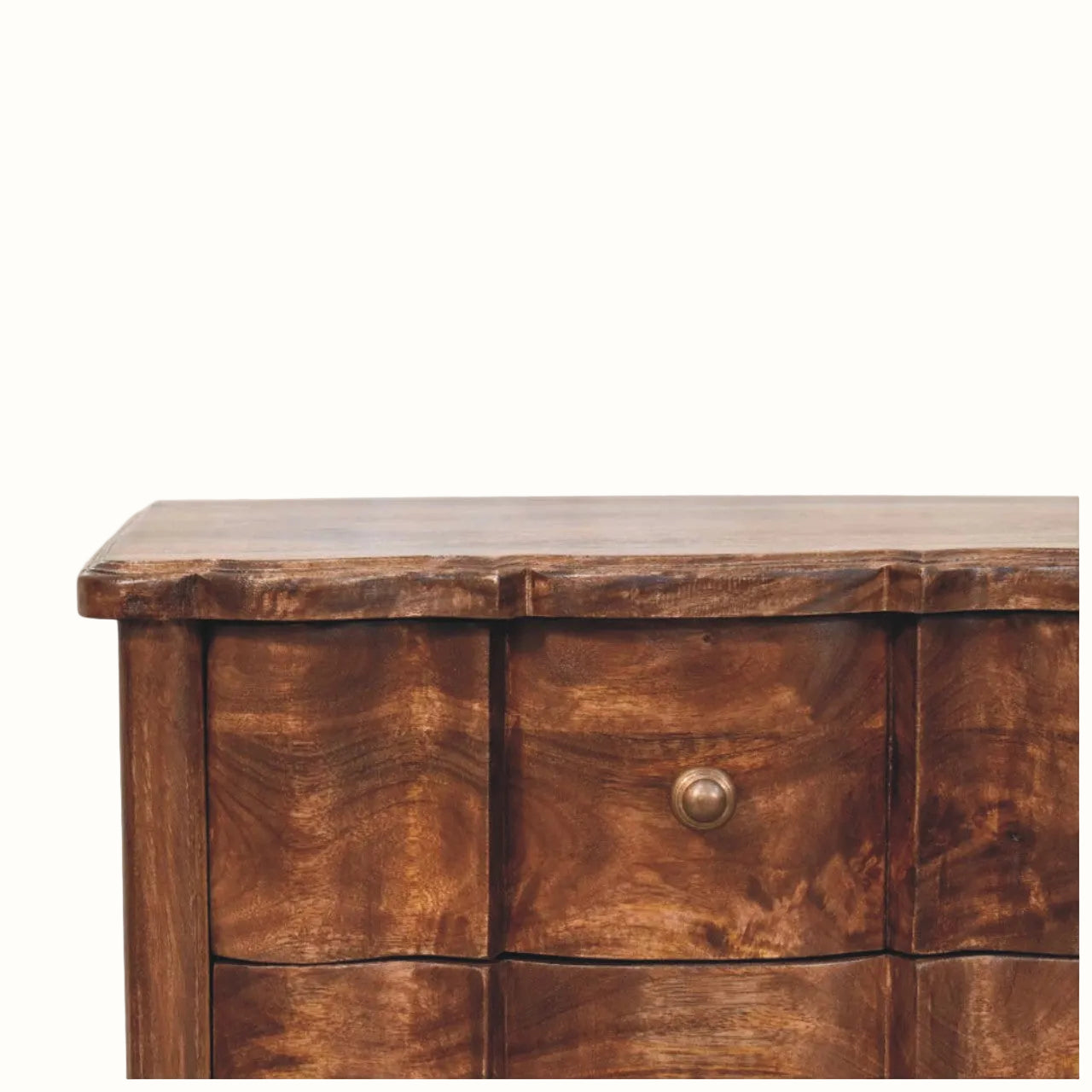 Emile 3 Drawer Bedside Table, Medium - Roasted Almond