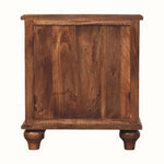 Emile 3 Drawer Bedside Table, Medium - Roasted Almond