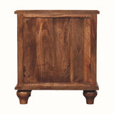 Emile 3 Drawer Bedside Table, Medium - Roasted Almond