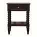 Arlen Spindle Bedside Table with 1 Drawer, Medium - Winewood Oak