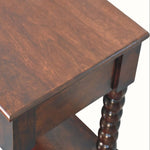 Arlen Spindle Bedside Table with 1 Drawer, Medium - Winewood Oak