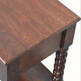 Arlen Spindle Bedside Table with 1 Drawer, Medium - Winewood Oak