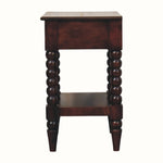 Arlen Spindle Bedside Table with 1 Drawer, Medium - Winewood Oak