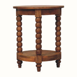 Arlen Spindle Side Table, Small -  Golden Teak