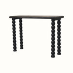 Arlen Spindle Console Table, Medium - Carbon Ash