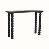 Arlen Spindle Console Table, Medium - Carbon Ash