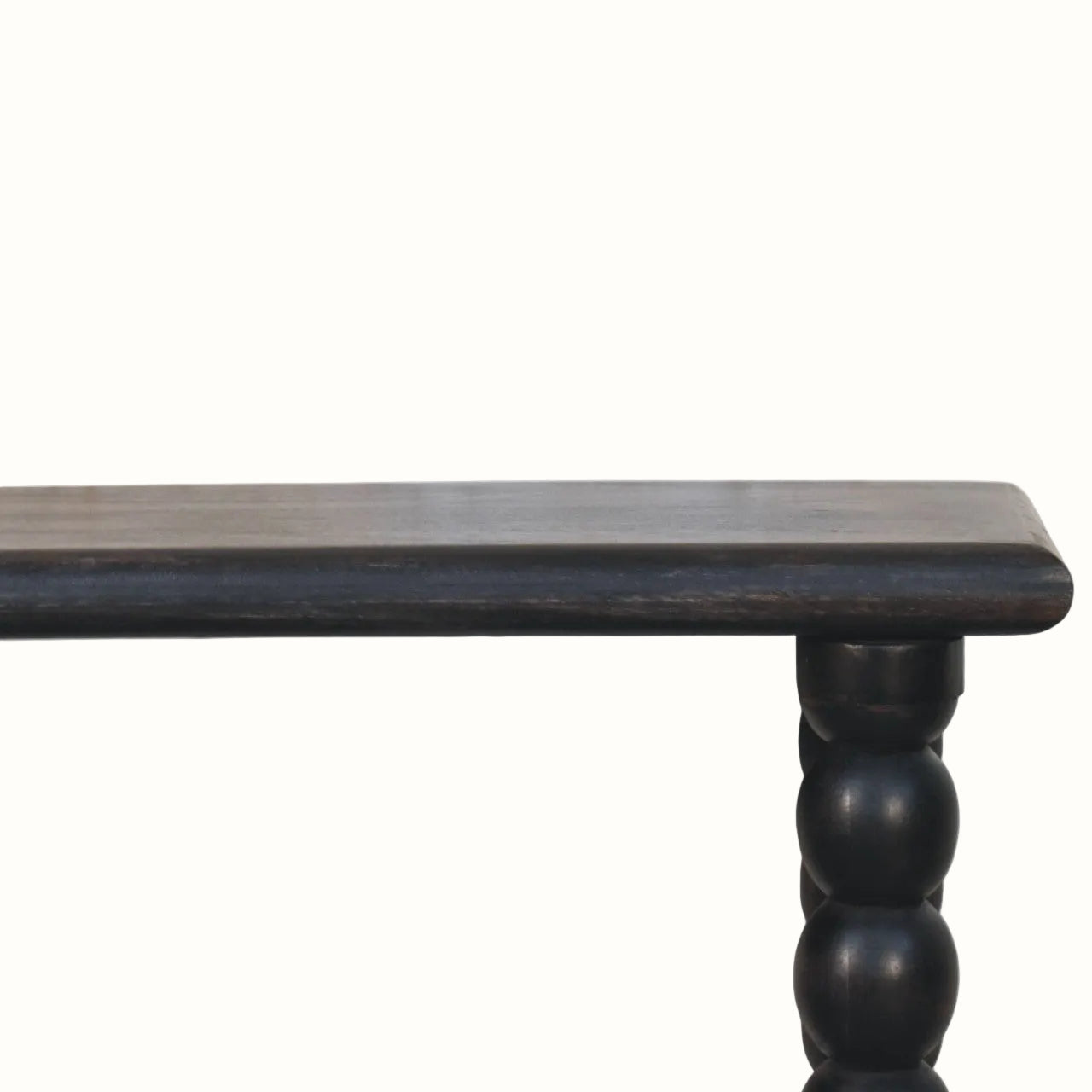 Arlen Spindle Console Table, Medium - Carbon Ash