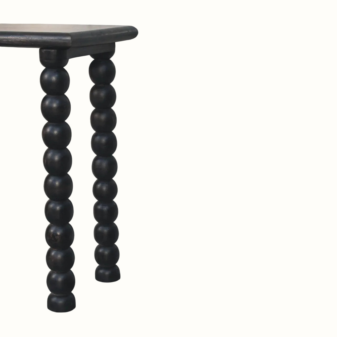 Arlen Spindle Console Table, Medium - Carbon Ash