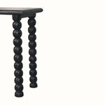 Arlen Spindle Console Table, Medium - Carbon Ash