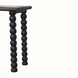 Arlen Spindle Console Table, Medium - Carbon Ash