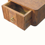 Vila Wall-Mounted Bedside Table, Small - Tiger Oak
