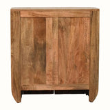 Soren Fluted Curve Cabinet, Small - Golden Teak