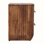 Soren Fluted Bedside Table, Medium - Golden Teak
