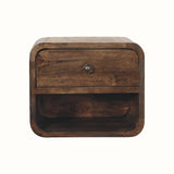 Hamade Open Wall Mounted Bedside Table, Small - Classic Grey