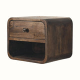 Hamade Open Wall Mounted Bedside Table, Small - Classic Grey