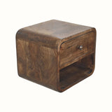 Hamade Open Wall Mounted Bedside Table, Small - Classic Grey