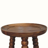 Arlen Spindle Tray Side Table, Small - Golden Teak