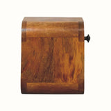 Hamade Open Wall-Mounted Bedside Table, Mini - Amber Oak
