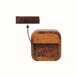 Hamade Open Wall-Mounted Bedside Table, Mini - Amber Oak