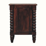 Arlen Spindle Bedside Cabinet, Small - California Walnut
