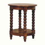 Arlen Spindle Side Table, Small - Amber Oak
