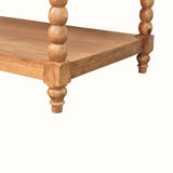 Arlen Spindle Coffee Table with Open Shelf, Medium - Amber Oak