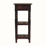 Louis Narrow Bedside Table, Small - Chestnut