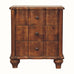 Emile 3 Drawer Bedside Table, Medium - Chestnut