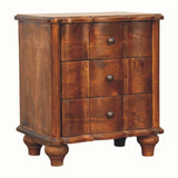 Emile 3 Drawer Bedside Table, Medium - Chestnut