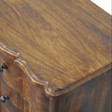 Emile 3 Drawer Bedside Table, Medium - Chestnut