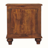 Emile 3 Drawer Bedside Table, Medium - Chestnut
