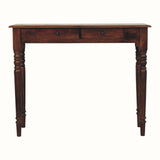 Louis 2 Drawer Console Table, Medium - Chestnut
