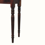 Louis 2 Drawer Console Table, Medium - Chestnut
