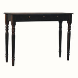 Louis Console Table with 3 Drawers, Large - Walnut